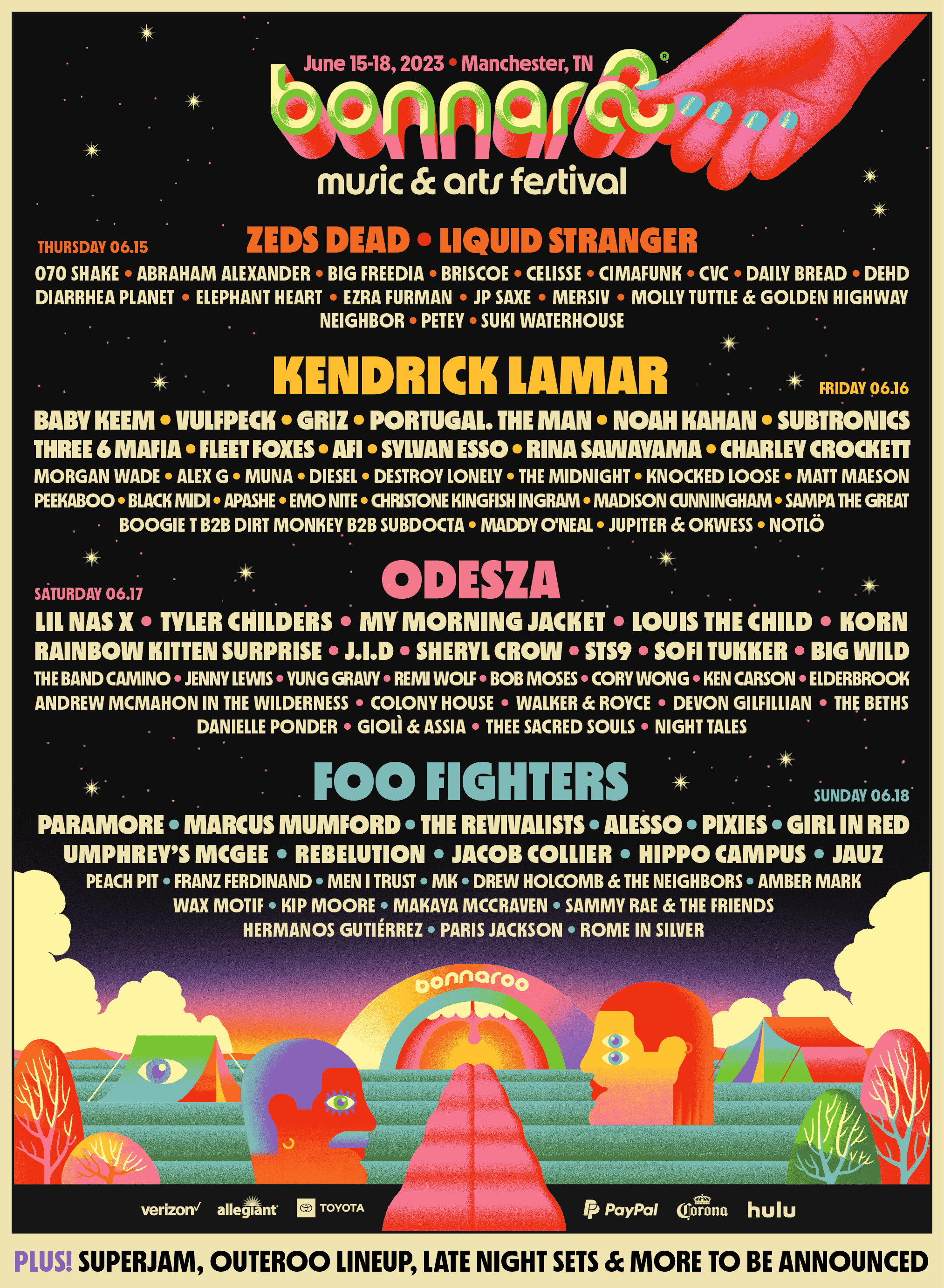 Bonnaroo Music & Arts Festival - Saturday at My Morning Jacket Tour